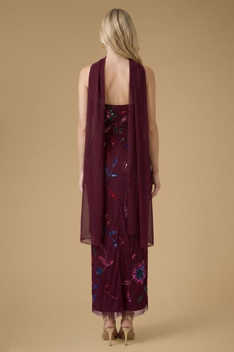 Floral Embellished Mesh Midaxi Dress - Image 2
