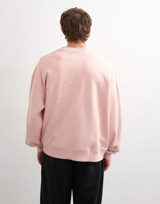 Topman relaxed fit sweatshirt with chenille embroidery in washed pink - Image 3