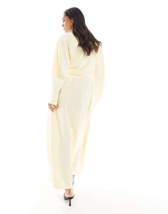ASOS DESIGN duster overshirt i buttermilk - Image 4