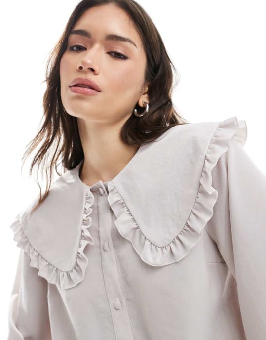 ASOS DESIGN mjuk touch kragskjorta - Image 3