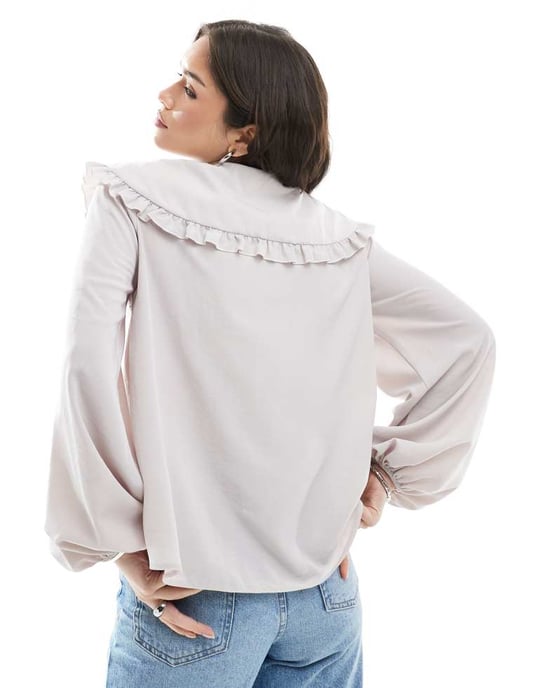 ASOS DESIGN mjuk touch kragskjorta - Image 4
