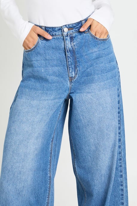 Tall Mid Waist Loose Fit Wide Leg Jean - Image 4