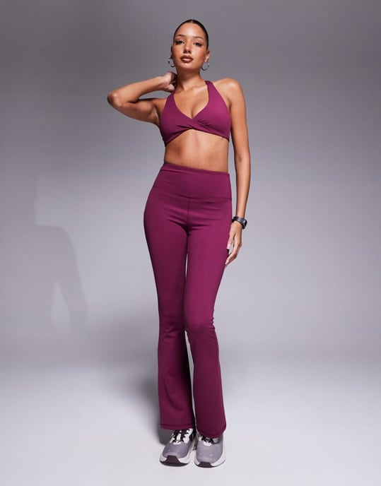 4505 soft touch light support twist front sports bra mulberry - Image 2