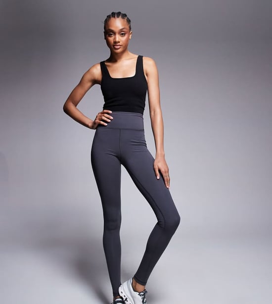 4505 Tall Icon soft touch high waist yoga legging in iron grey - Image 1