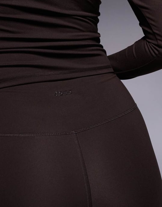 4505 Icon soft touch high waist slim kick yoga legging in chocolate - Image 3