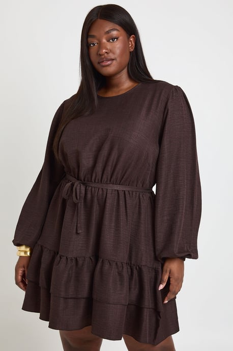 Plus Puff Sleeve Smock Dress - Image 3