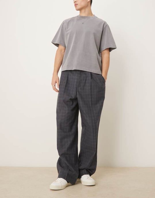 ASOS DESIGN vida byxor i rutor - Image 1