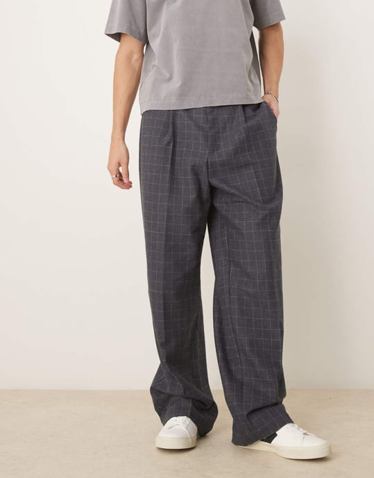 ASOS DESIGN vida byxor i rutor - Image 2