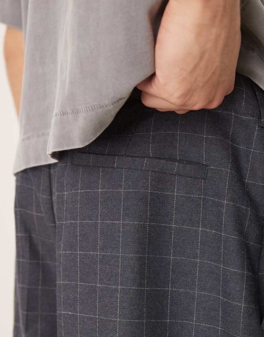 ASOS DESIGN vida byxor i rutor - Image 3