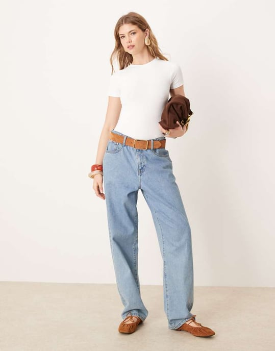 ASOS DESIGN sömlös crew neck bodysuit i vitt - Image 2