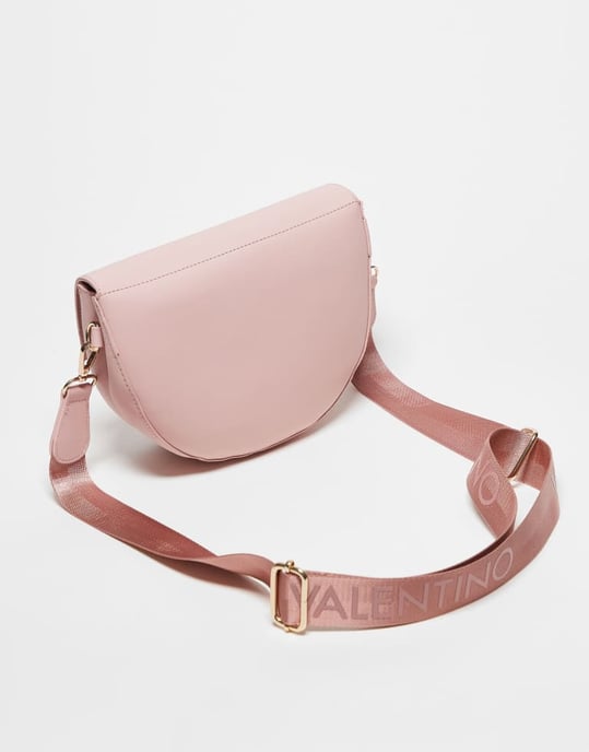 Valentino stor sadelcrossbodyväska i ljusrosa - Image 3