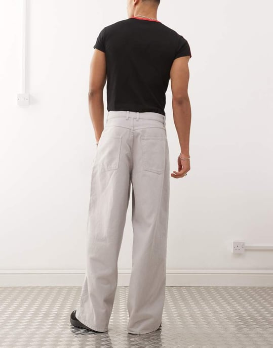 COLLUSION antifit jeans i grått - Image 2