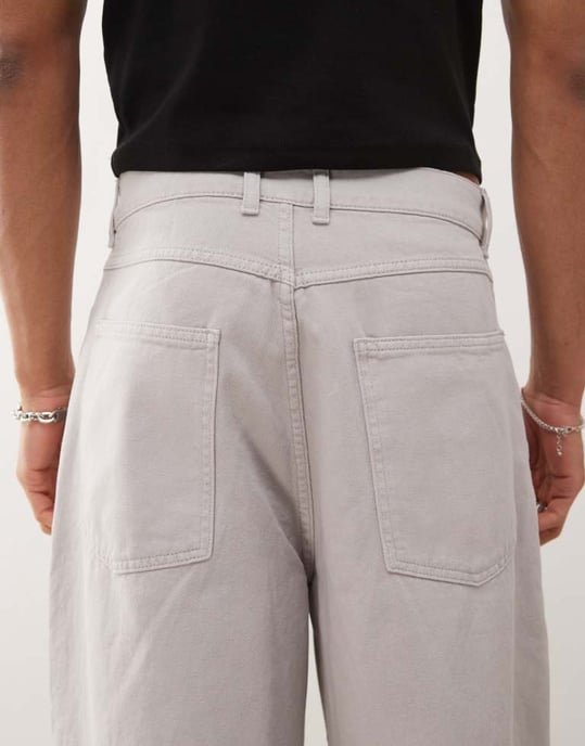 COLLUSION antifit jeans i grått - Image 4