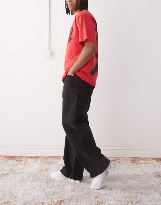 Cheap Monday x Landon Barker Looser baggy jeans i tvättad svart - Image 2