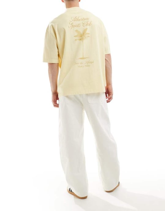ASOS DESIGN oversized jeans i ecru - Image 2