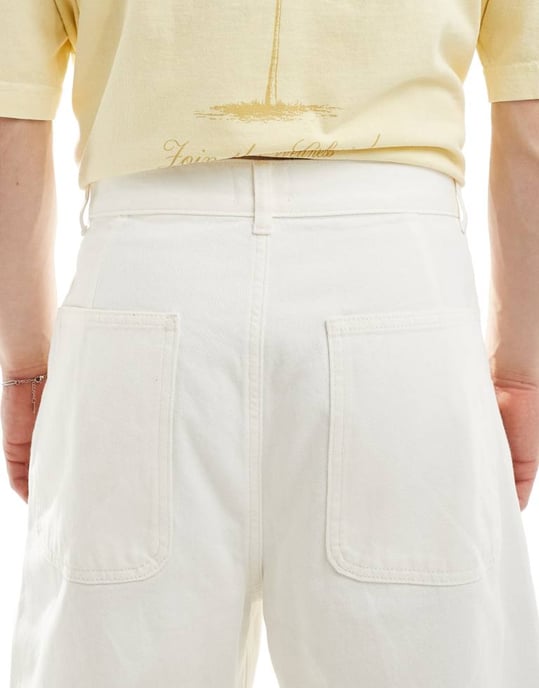 ASOS DESIGN oversized jeans i ecru - Image 4