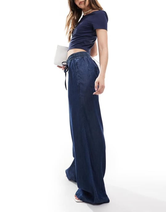 French Connection Collorado denimflödande jeans i vintageblå - Image 2