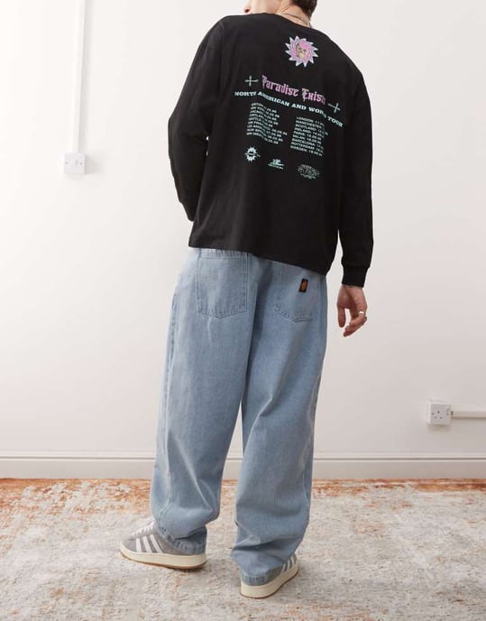 Santa Cruz stora baggy jeans i ljus tvättad blå - Image 2