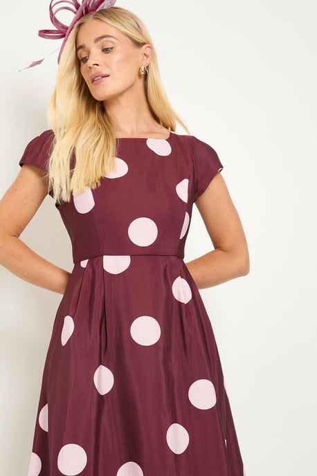 Petite Spot Ottoman Fit & Flare Midi Dress - Image 2