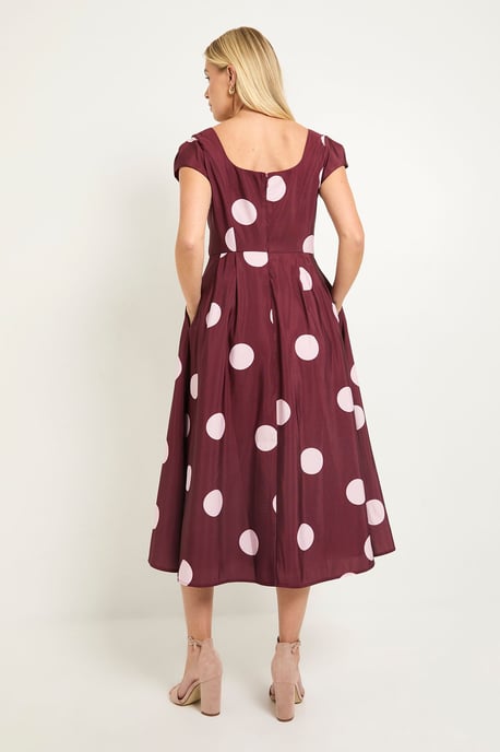 Petite Spot Ottoman Fit & Flare Midi Dress - Image 3