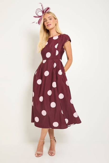 Petite Spot Ottoman Fit & Flare Midi Dress - Image 6