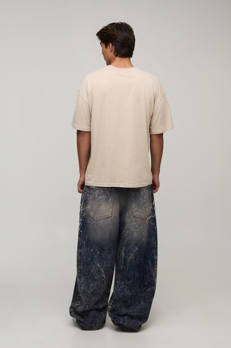 Tall Extreme Washed Ripped Super Baggy Jeans - Image 2