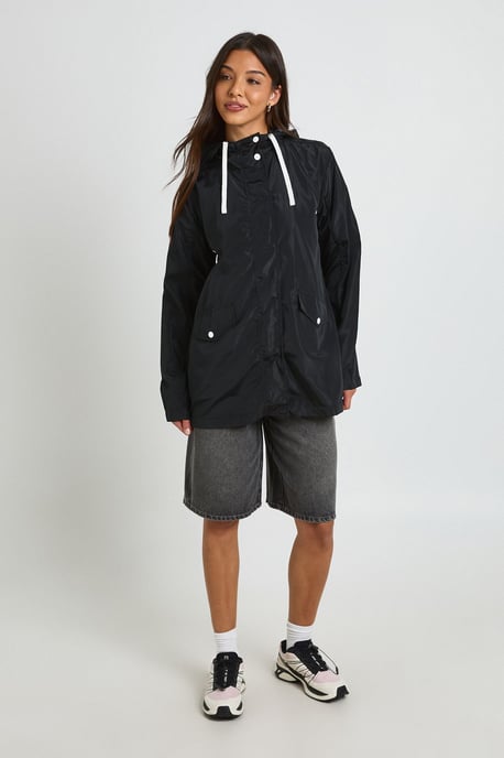 Hooded Contrast Trim Mac - Image 3
