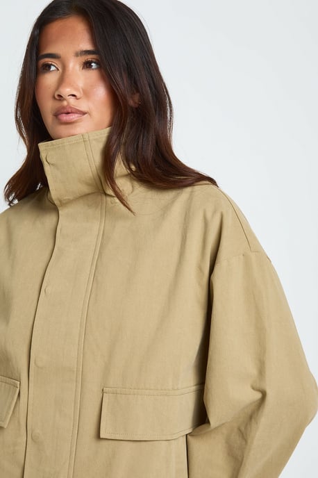 Oversized Twill Funnel Jacket - Image 4