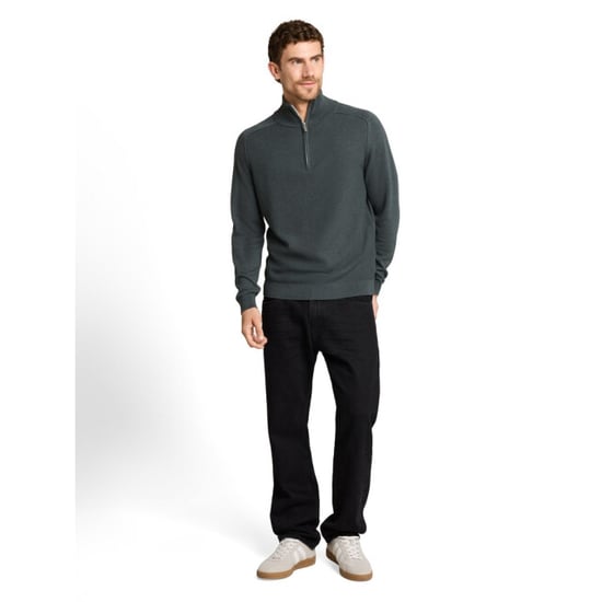 Tom Tailor Basic trui zip olijf - Image 2