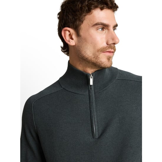 Tom Tailor Basic trui zip olijf - Image 4