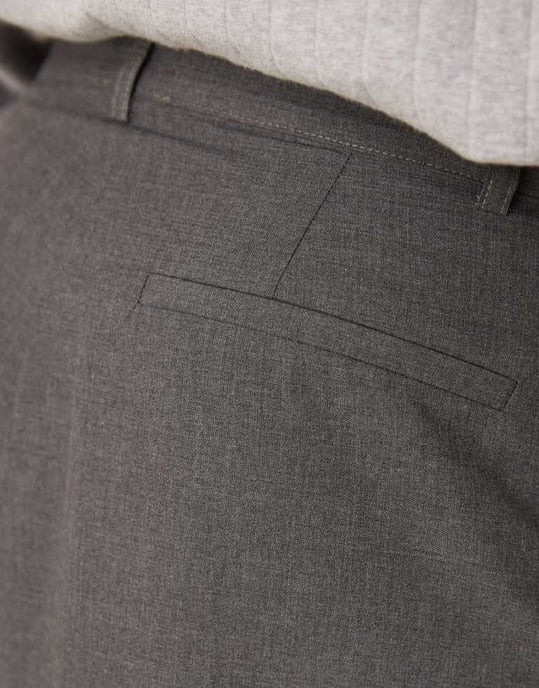 ASOS DESIGN extremt avsmalnande byxa med dartar i kolgrått - Image 3