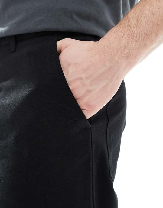 Farah Hawtin kanvas tapered byxor i svart - Image 3