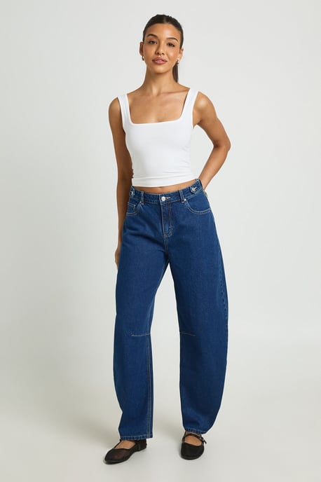 High Waist Loose Fit Barrel Jean - Image 3
