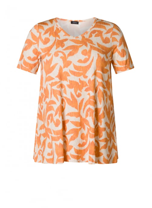 YEST CURVE Ankie Essential Tops - Dusty Orange/Multi c - Image 1