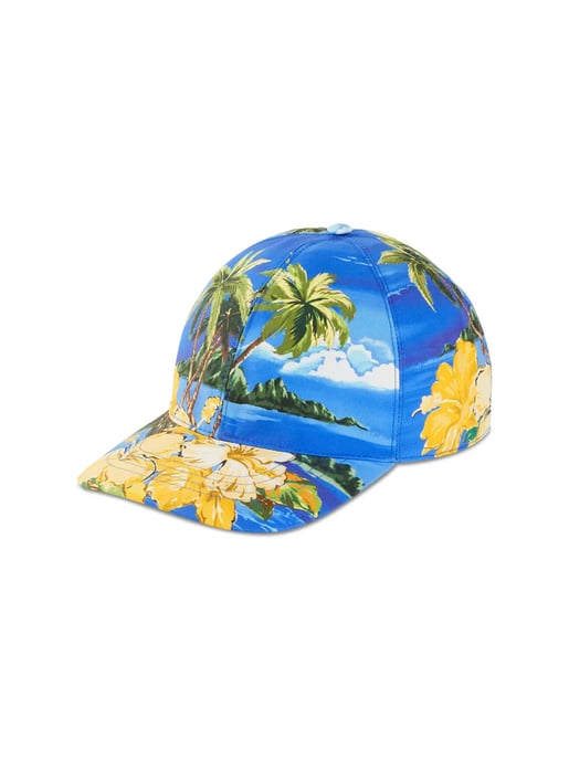 Baseballpet met logo-patch in Hawaïaanse print. - Image 1
