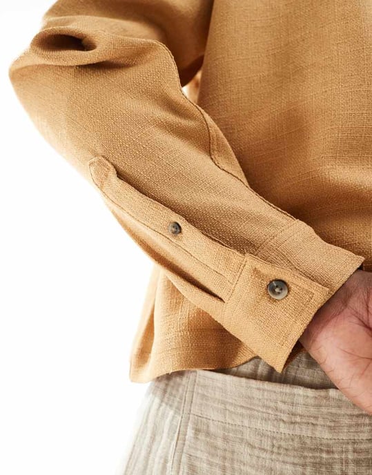 ASOS DESIGN överdimensionerad texturerad skjorta i beige - Image 3