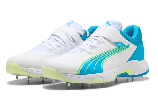 24.1 Spike Cricket Shoes in White - Image 1