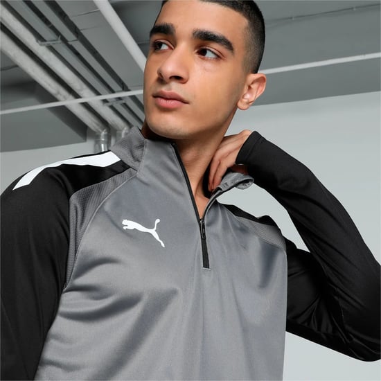 Puma TeamLiga Mens Grey Football Top - Image 6