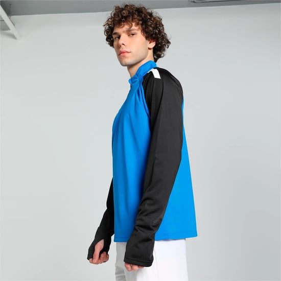 Puma TeamLiga Mens Blue Football Top - Image 3