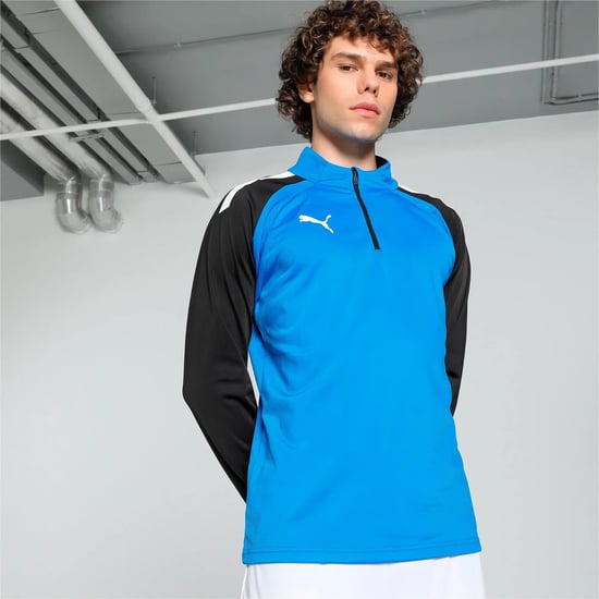 Puma TeamLiga Mens Blue Football Top - Image 6