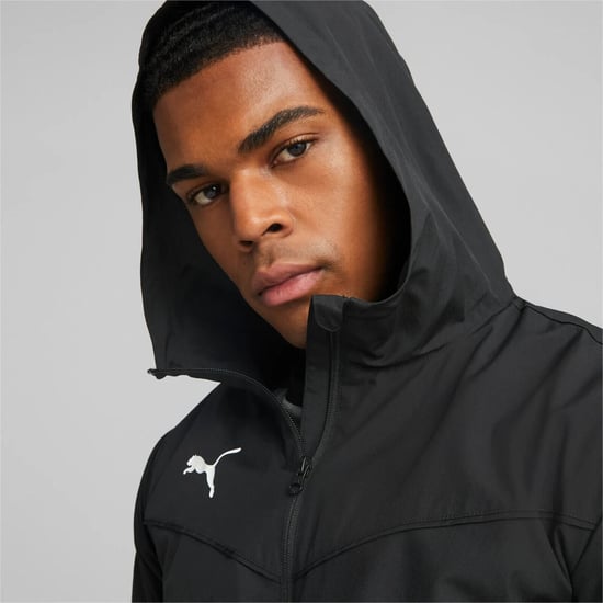 Puma TeamRISE All Weather Rain Jacket Waterproof Coat Black 657396 - Image 3