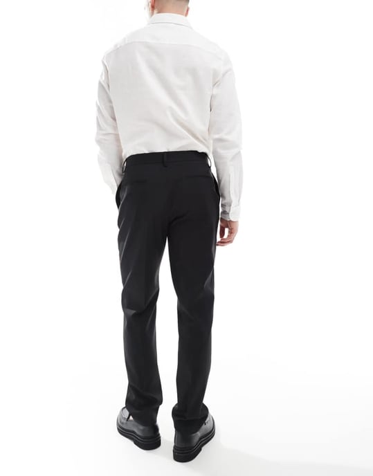 ASOS DESIGN smart slim fit byxor i svart - Image 3