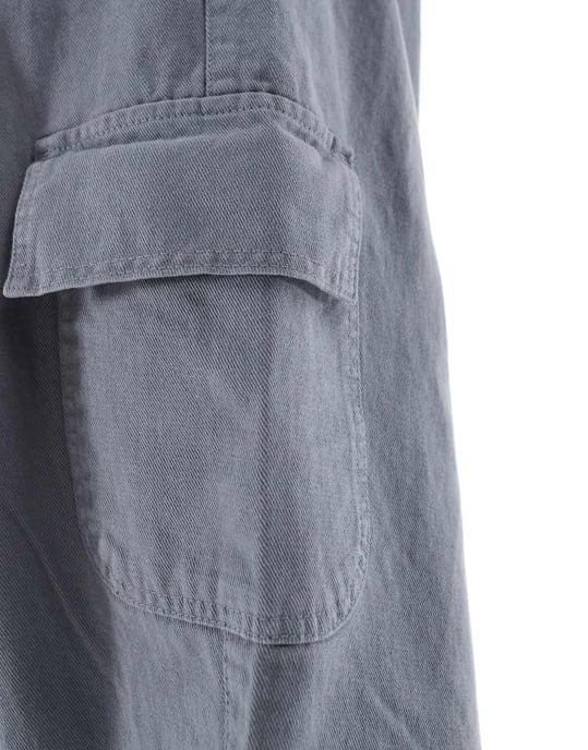 ASOS DESIGN lös cargobyxa i grått - Image 3
