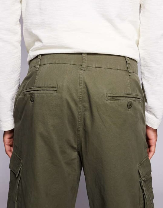 ICECREAM springande hund zip-off cargobyxor i khaki - Image 4