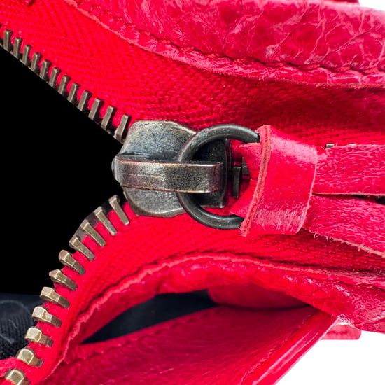 Balenciaga Medium Motorcycle City Shoulder Bag in Red Lamb Leather - Image 6