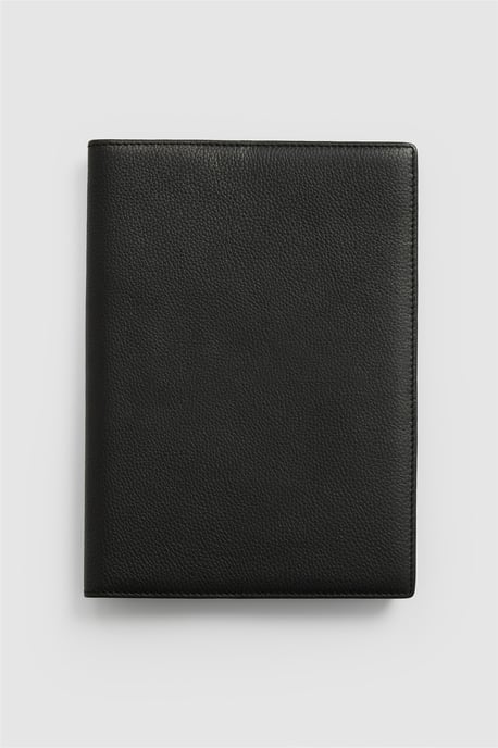 Leather Notebook Holder in Black - Image 1