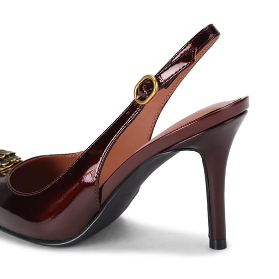Kurt Geiger London Patent Leather Soho Sling Heels - Image 3