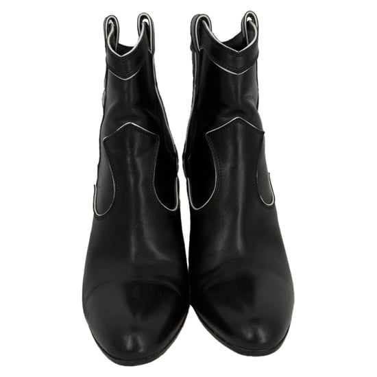 Gianvito Rossi Western Ankle Boots in Black Leather - Image 1