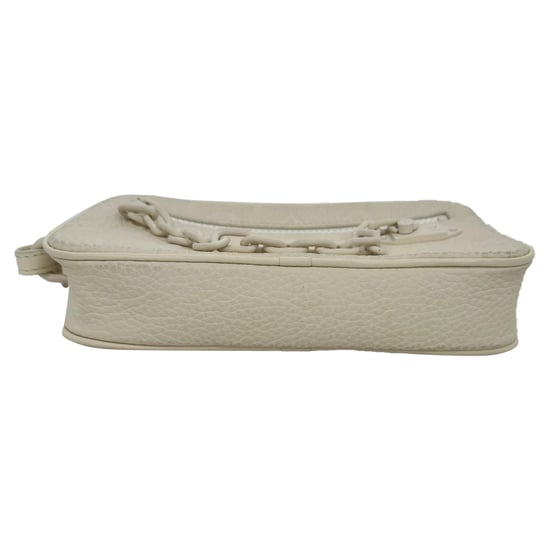Louis Vuitton Monogram Pochette Volga Clutch in Witte Leer - Image 6