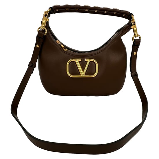 Valentino Garavani Stud Sign Hobo-tas in Bruin Leder - Image 2